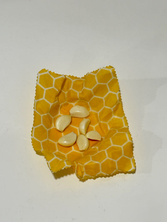 Sustain-a-Bee reusable Beeswax food wrap - "Bee Hive" (Pack of Three - Small, Medium & Large)