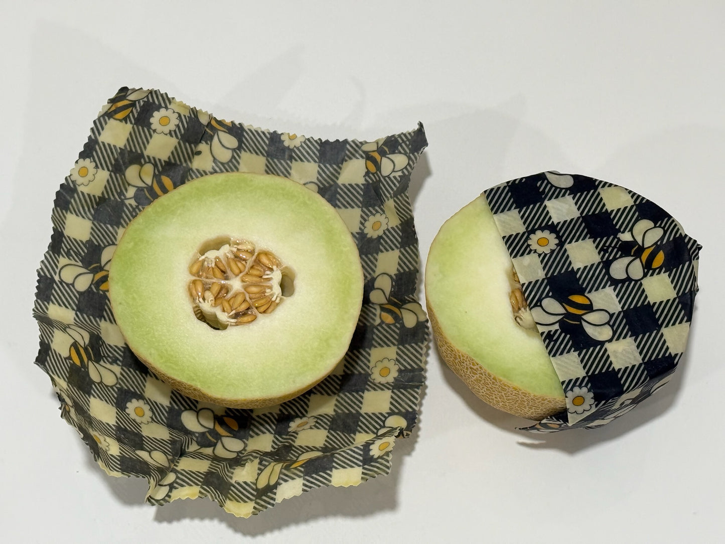 Sustain-a-Bee reusable Beeswax food wrap - "HoneyBee" (Pack of Three - Small, Medium & Large)