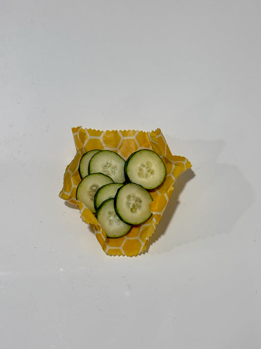 Sustain-a-Bee reusable Beeswax food wrap - "Bee Hive" (Pack of Three - Small, Medium & Large)