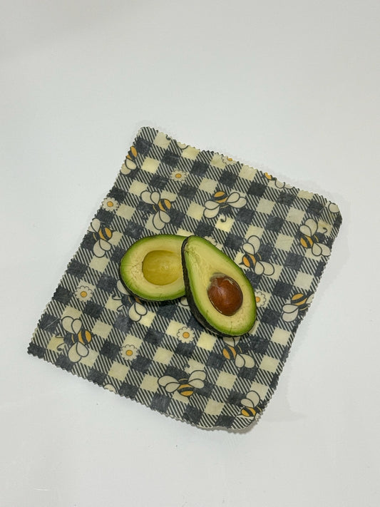 Sustain-a-Bee reusable Beeswax food wrap - "HoneyBee" (Pack of Three - Small, Medium & Large)